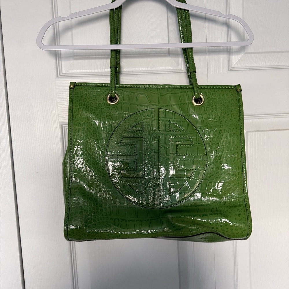ANTONIO MELANI Green Embossed Tote